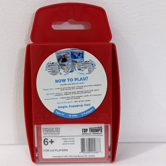 Peanuts Snoopy Top Trumps Christmas Themed Card Game, NEW - Picture 2 of 2
